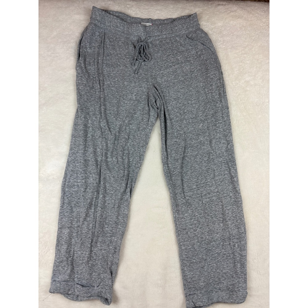 Victoria's Secret Gray Heather Pajama Lounge Pants Drawstring Pockets Medium